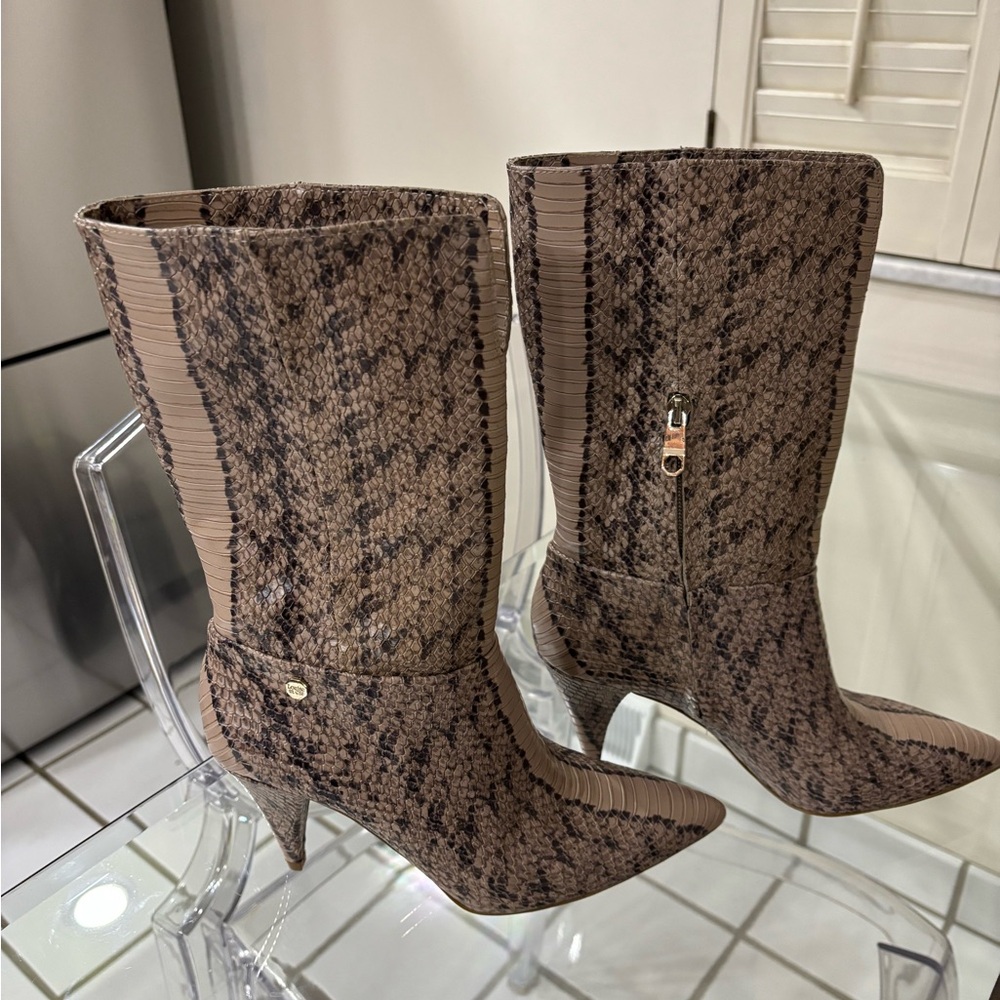 Louise et Cie Brown Snakeskin Heeled Boots